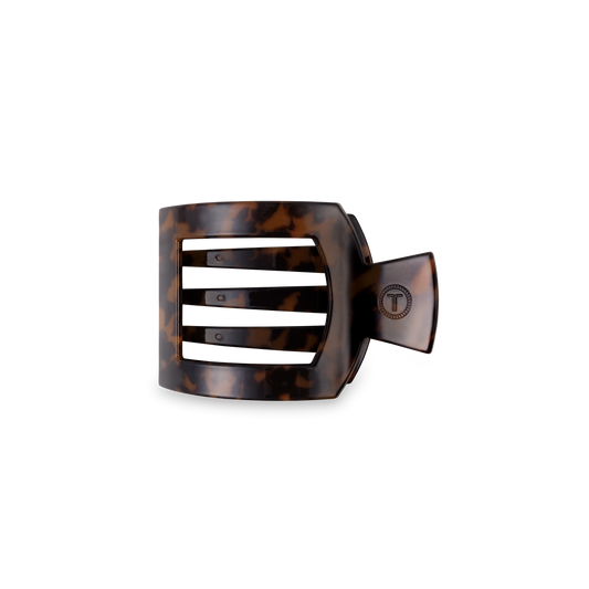 TELETIES - Tortoise | Small | Flat Square Hair Clip TELETIES