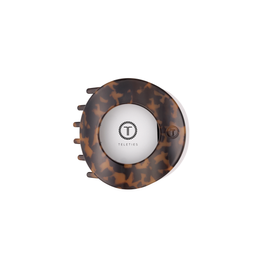 TELETIES - Tortoise | Medium | Flat Circle Hair Clip TELETIES