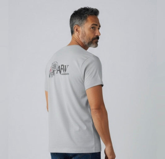 American Flyway Waterfowl - The Strutter Tee - Granite w/ Pocket American Flyway Waterfowl