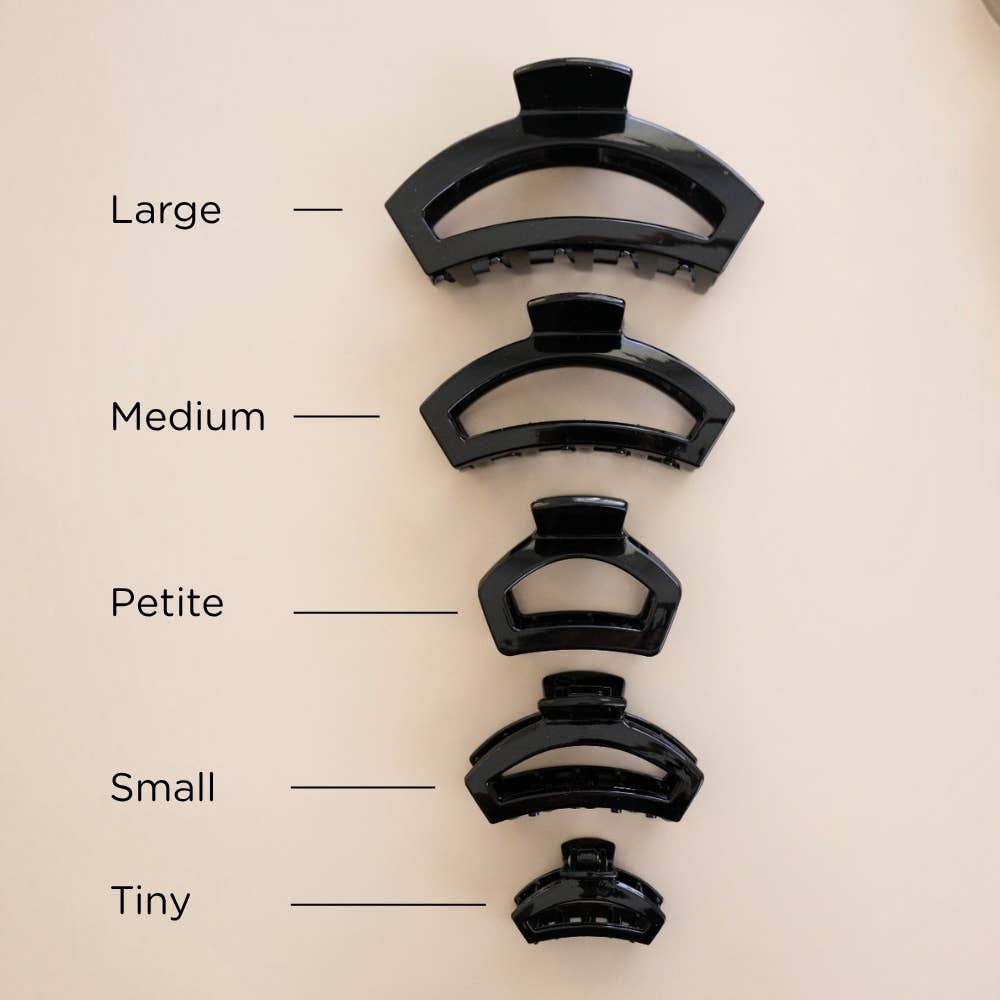 TELETIES - Open | Jet Black | Petite Claw Clip TELETIES