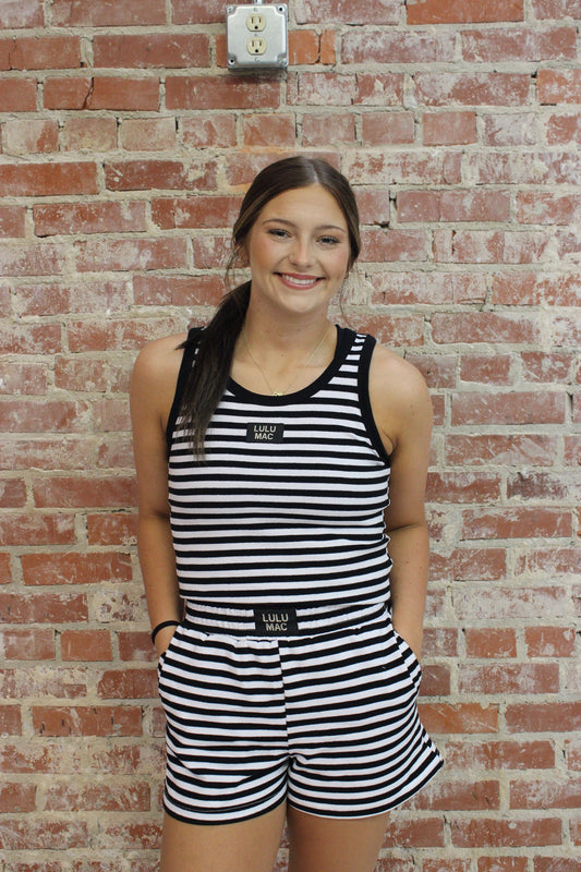 Lulu Mac Black Stripe Tank Top Girlie Girl Originals