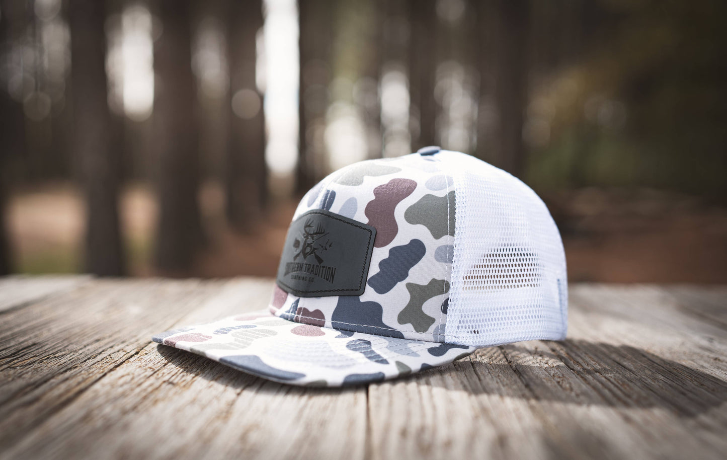 Southern Tradition Tradition Clothing Co - Brackish Camo & White 6 Panel Southern Tradition Tradition Clothing Co
