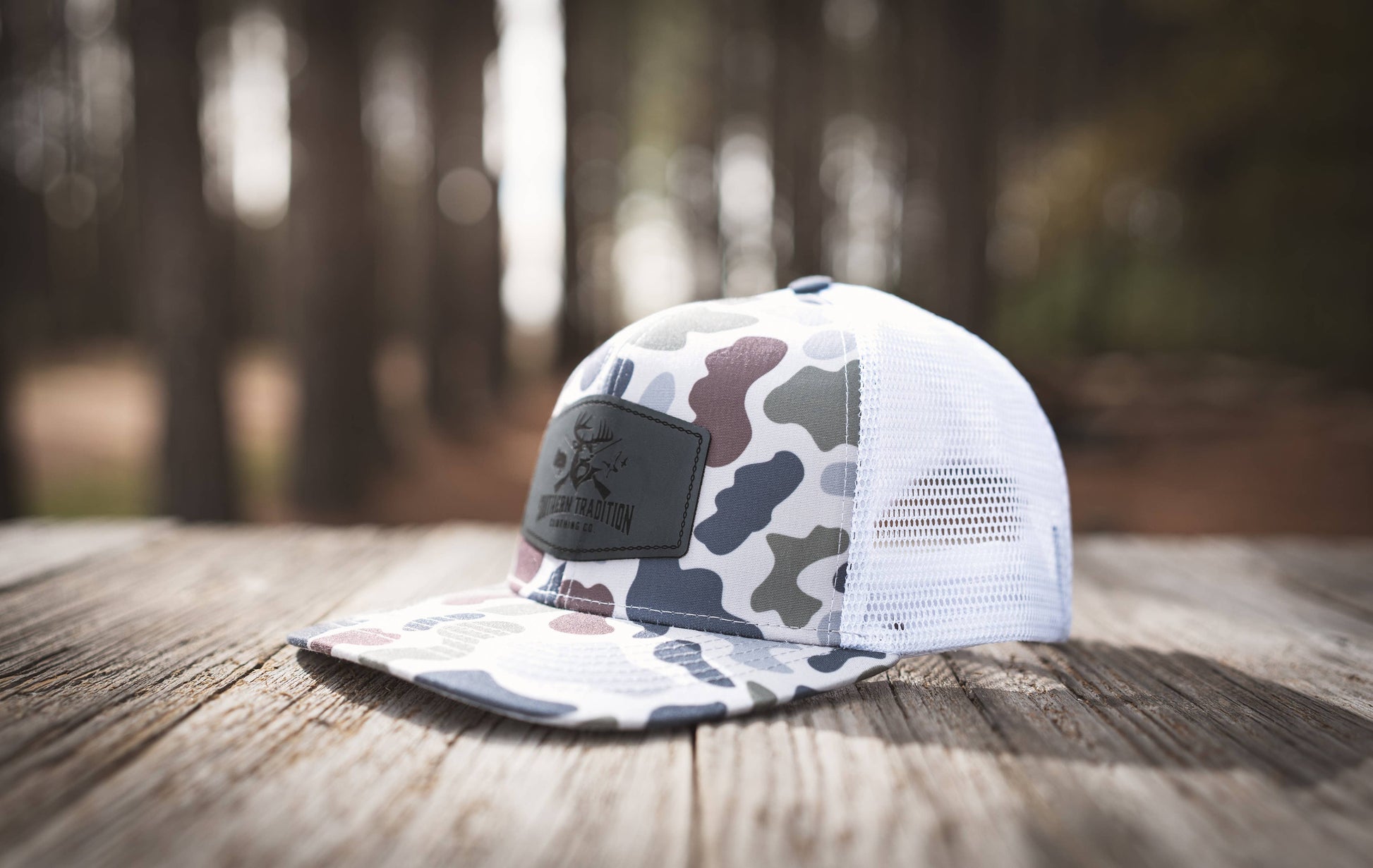 Southern Tradition Tradition Clothing Co - Brackish Camo & White 6 Panel Southern Tradition Tradition Clothing Co