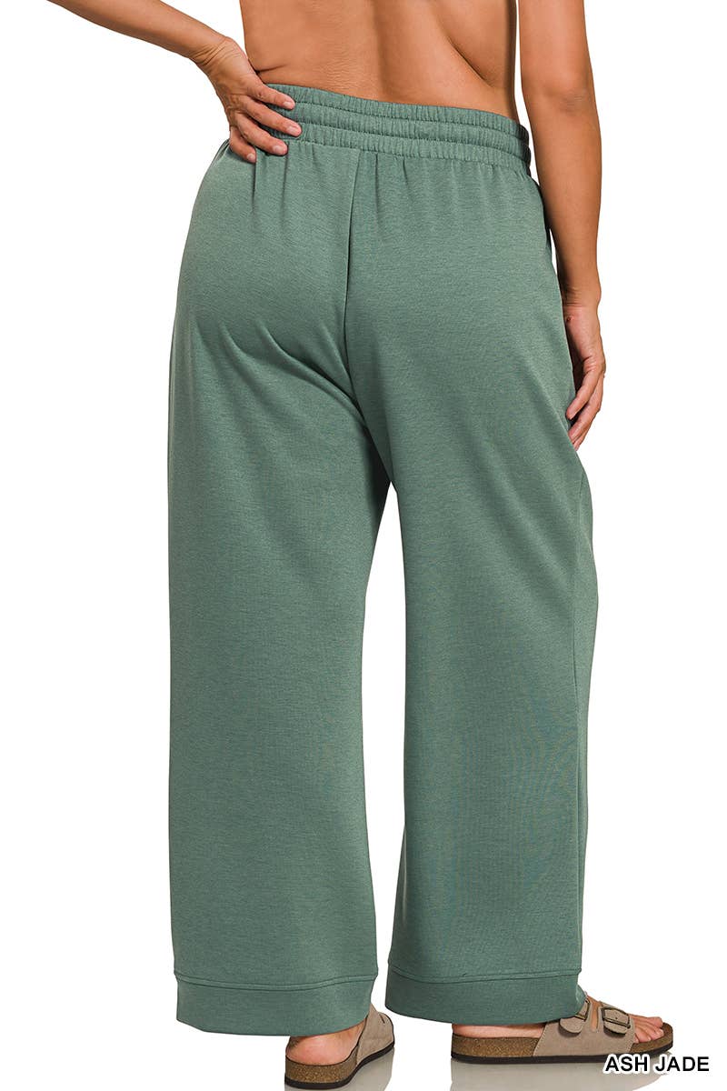 Vanilla Monkey - Plus Scuba Drawstring Pants: SAND BEIGE / 2-2-1(1X-2X-3X) Vanilla Monkey