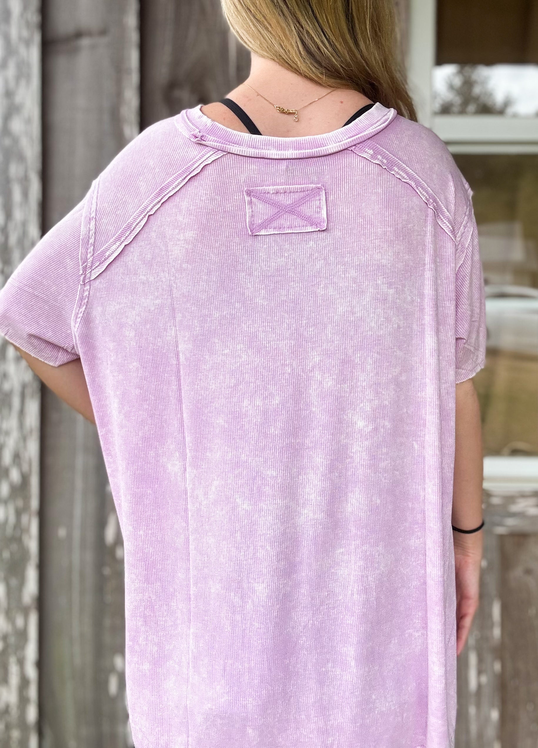 ZENANA WASHED RIBBED SHORT SLEEVE BOAT-NECK TOP SOUTHERN SUNDROP BOUTIQUE