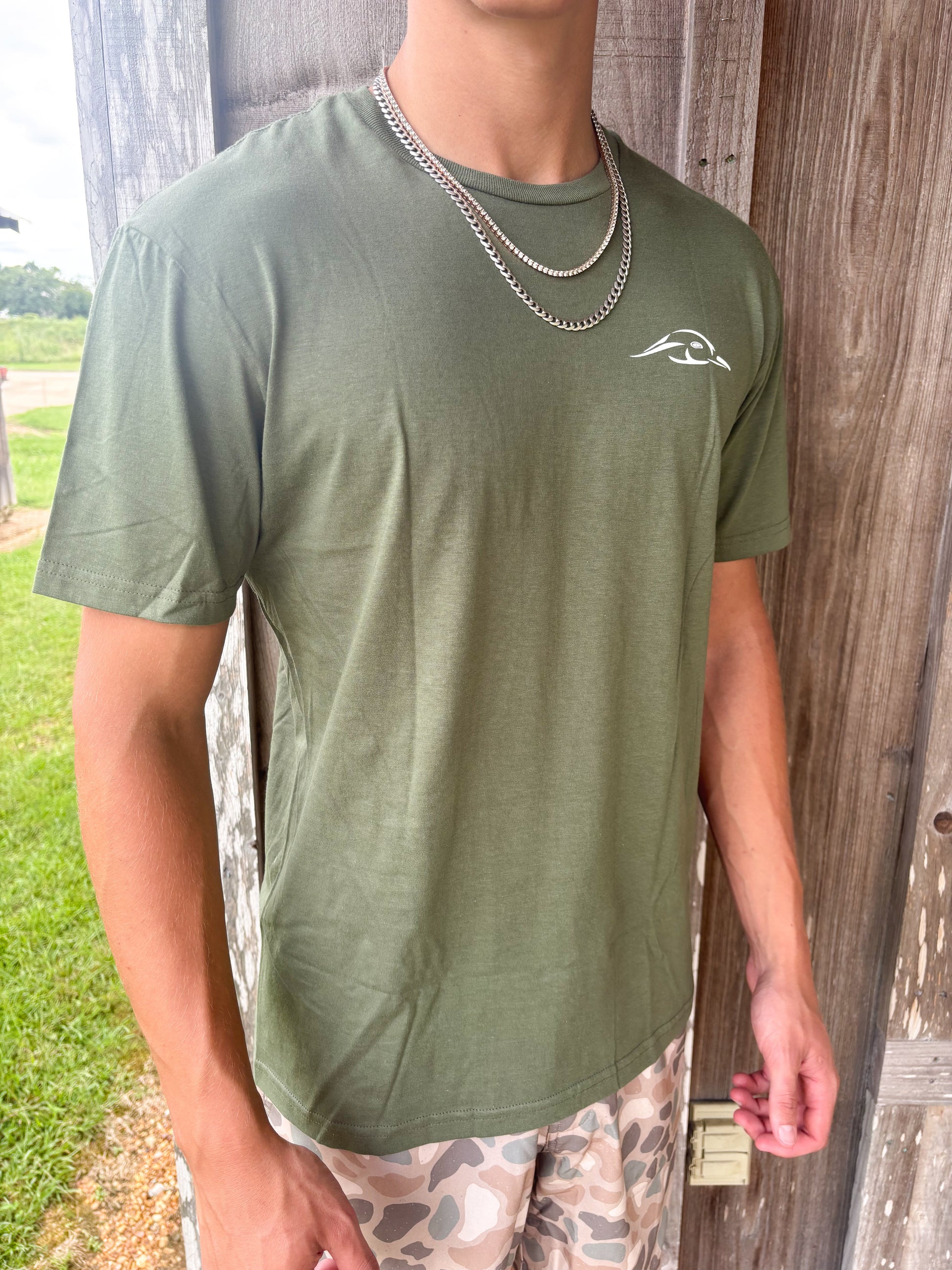 American Flyway Waterfowl The Canada Goose Olive Tee American Flyway Waterfowl