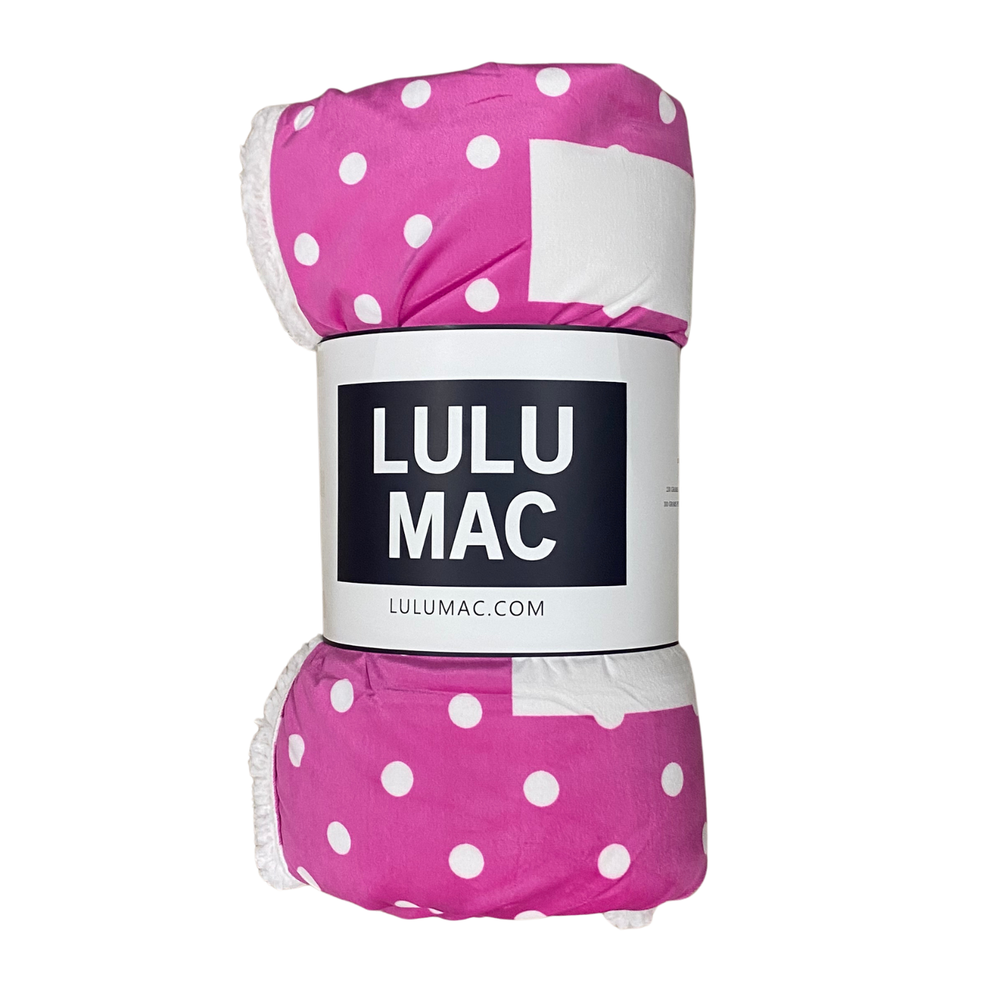 Girlie Girl Originals - LM-BK-1002-PD LULU MAC BLANKET HOT PINK WITH WHITE DOTS Girlie Girl Originals