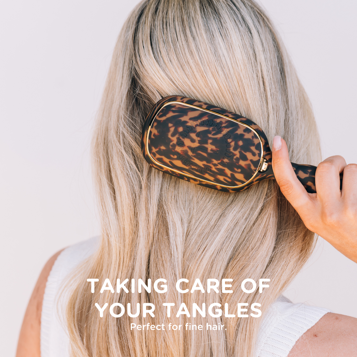 TELETIES - Detangler Brush |Tortoise| Fine TELETIES