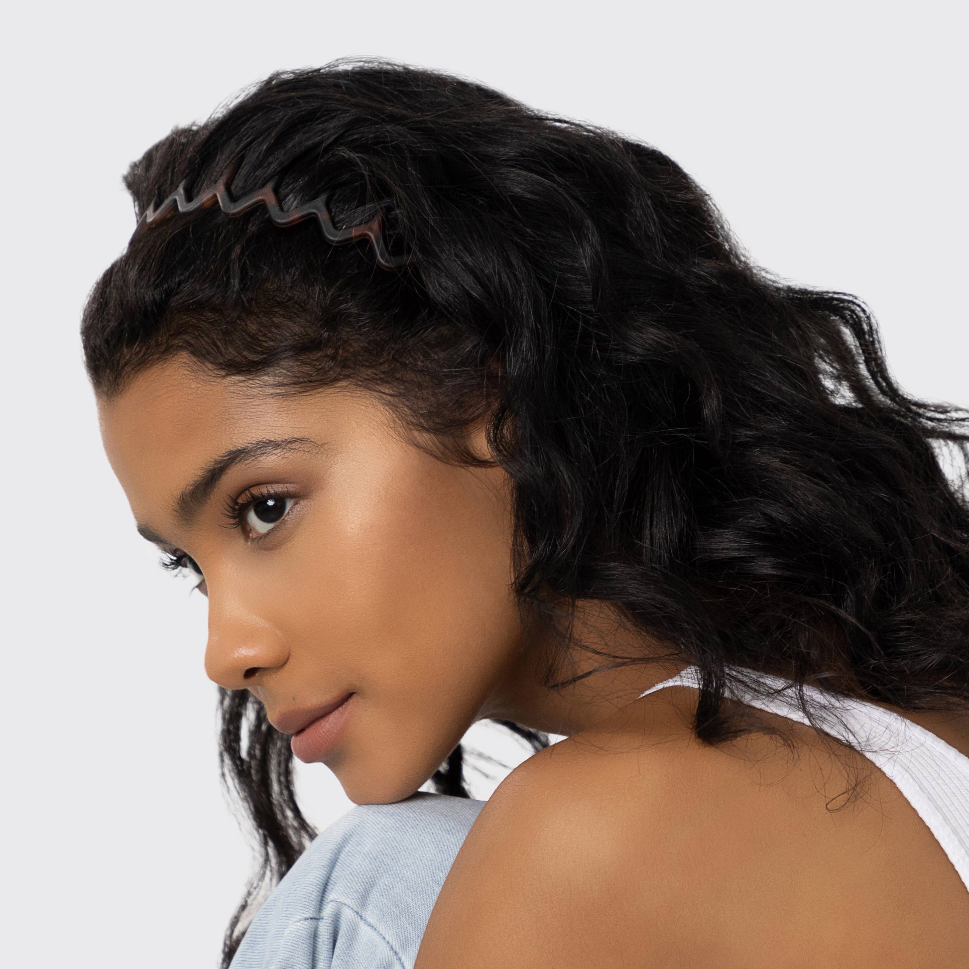 KITSCH - Zig Zag Headband 2pc - Black & Tort KITSCH