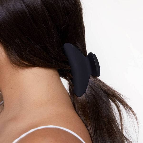 KITSCH - Recycled Plastic Medium Claw Clips 2pc - Black & Tort KITSCH