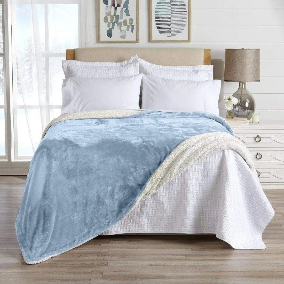 BH Collective - Velvet Plush Sherpa Luxury Bed Blanket - Kinsley Collection BH Collective