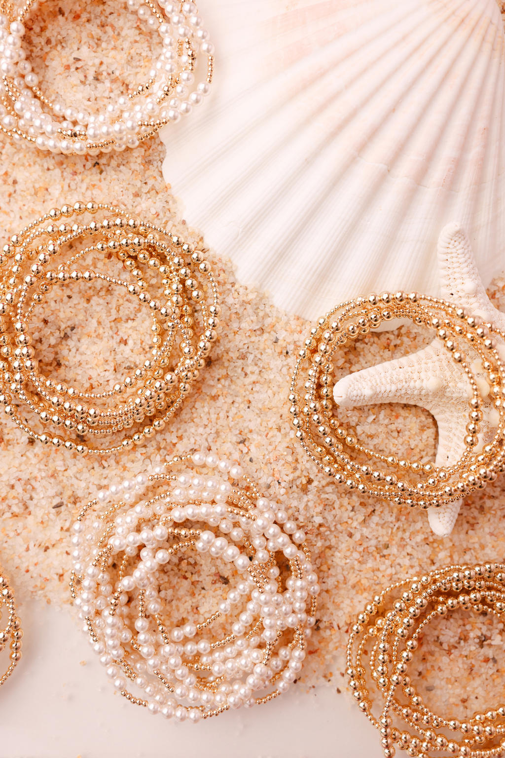 Beaded Blondes - Scottie Bracelet in Gold: Petite 6.25 Inch Beaded Blondes