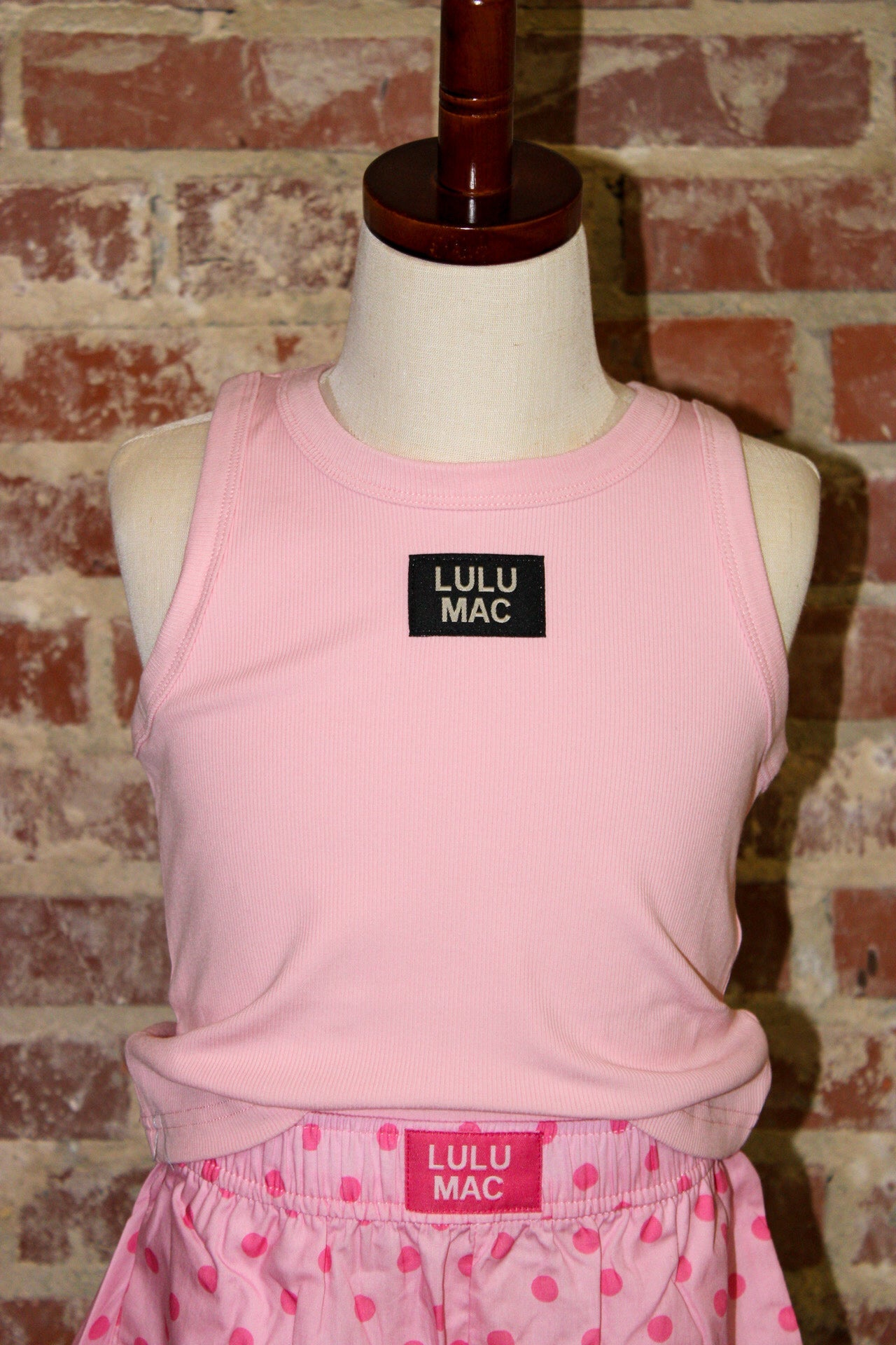 Lulu Mac Youth 1000 Light Pink Solid Tank Top Girlie Girl Originals