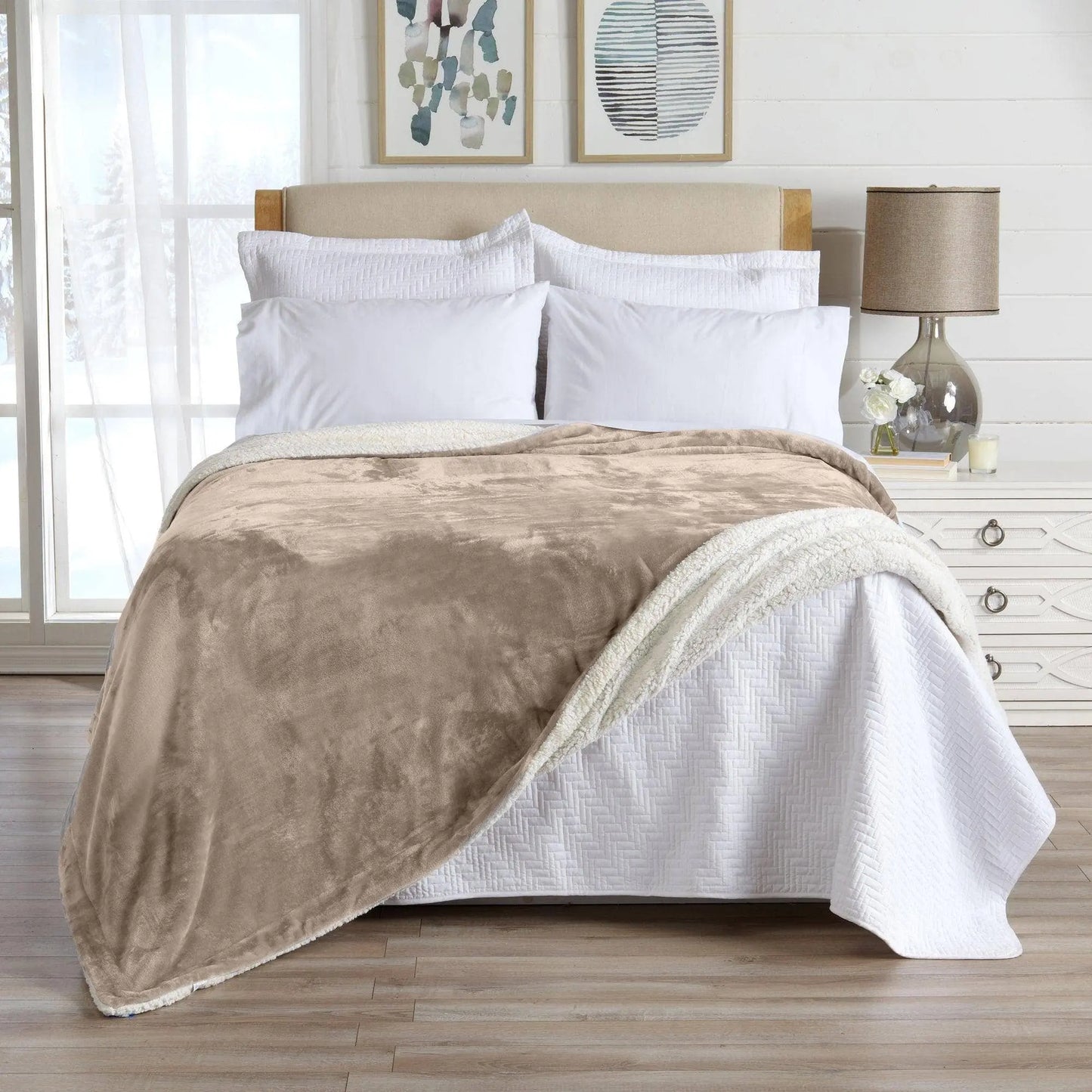 BH Collective - Velvet Plush Sherpa Luxury Bed Blanket - Kinsley Collection BH Collective