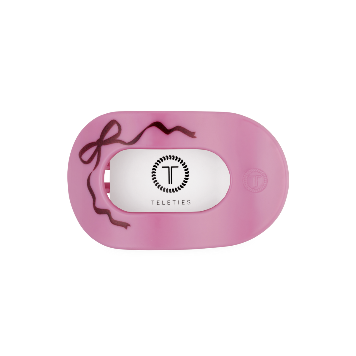 TELETIES - Just Add a Bow | Medium | Flat Round Hair Clip TELETIES