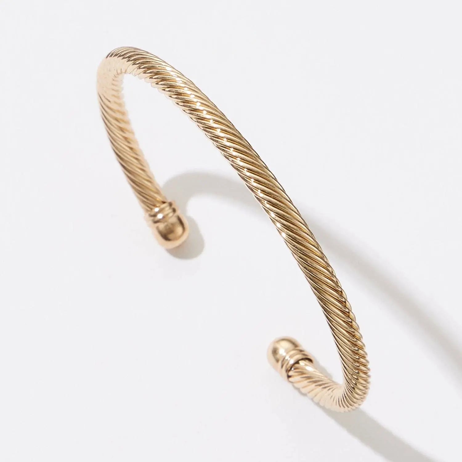 Frem - Everyday Wear Diagonal Brushed Metal Cuff Bracelet Frem