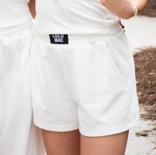 Lulu Mac White Terry Cloth Shorts Girlie Girl Originals