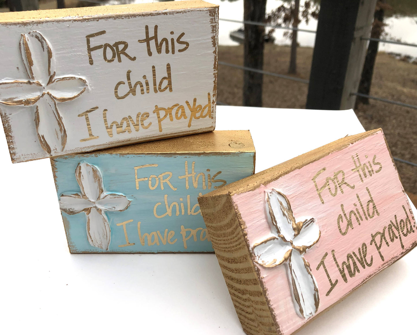 Coddiwomple - "For This Child" hand painted Nursery Baby Newborn Expecting: White Coddiwomple