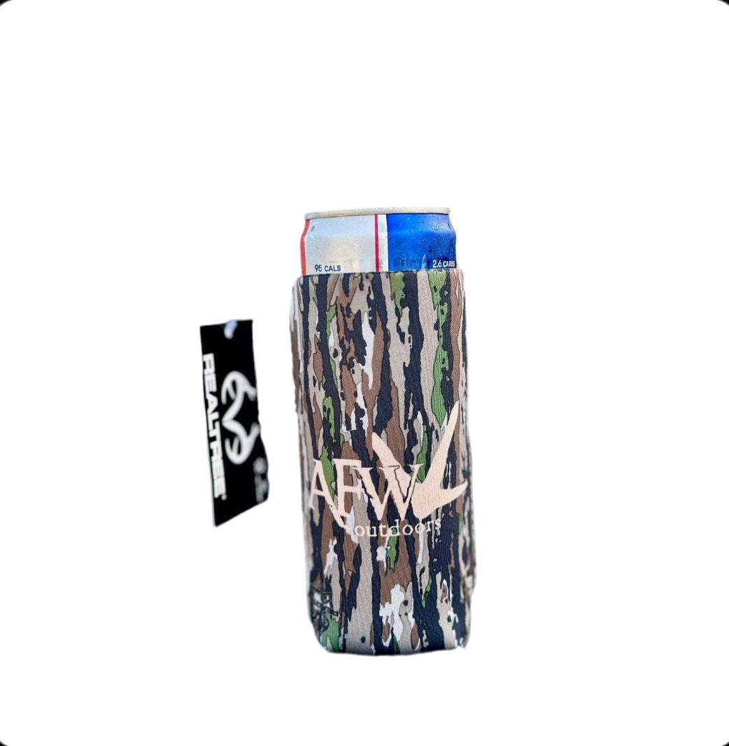 American Flyway Waterfowl Turkey Logo Realtree Skinny Can Koozies American Flyway Waterfowl