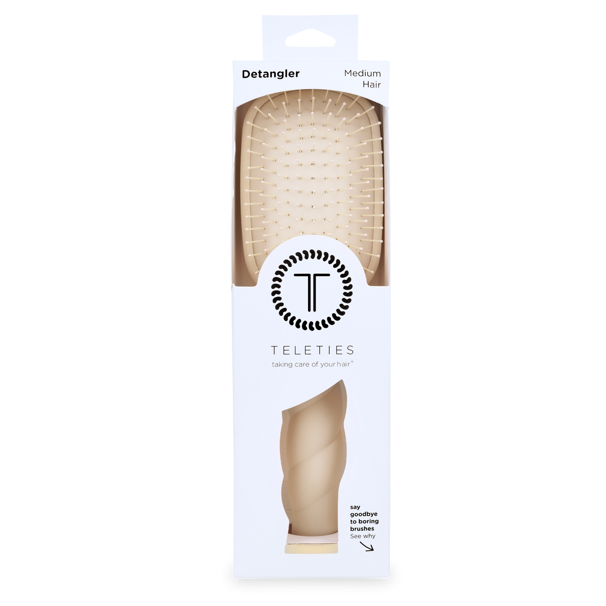 TELETIES - Detangler Brush |Tan| Medium TELETIES