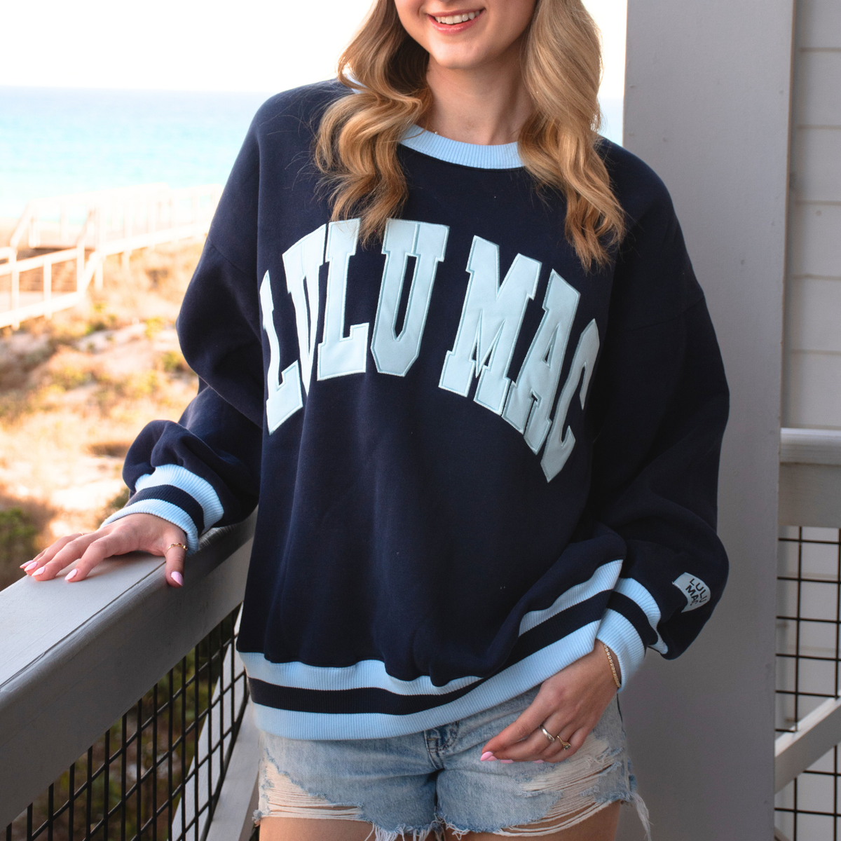 Girlie Girl Originals - LM-SW-1004 Social Society Navy/Light Blue Stitch: Navy/Light Blue / X-Large Girlie Girl Originals