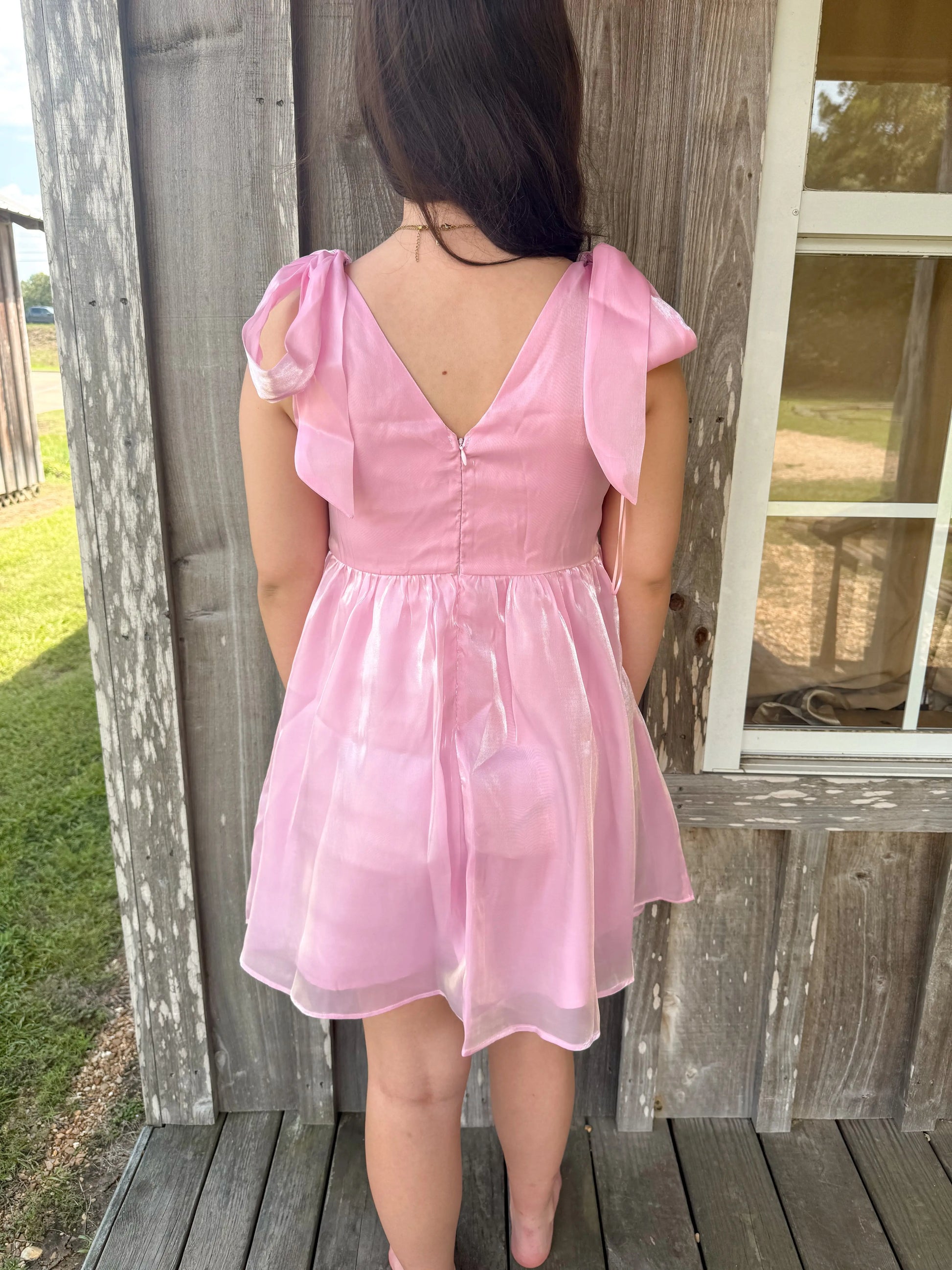 Pink Coquette Sleeveless Babydoll Dress The vintage shop