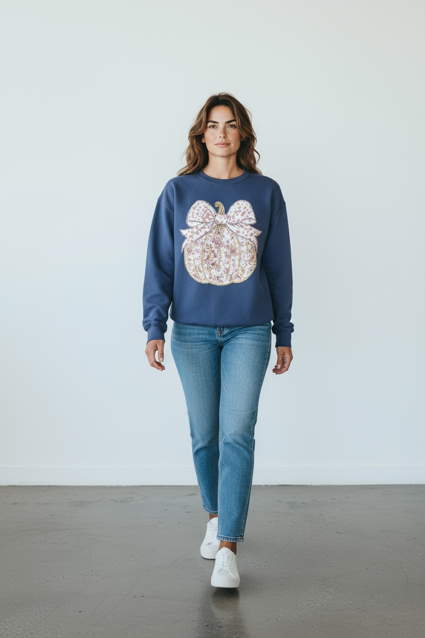 Vintage Pink Pumpkin Sweatshirt SOUTHERN SUNDROP BOUTIQUE