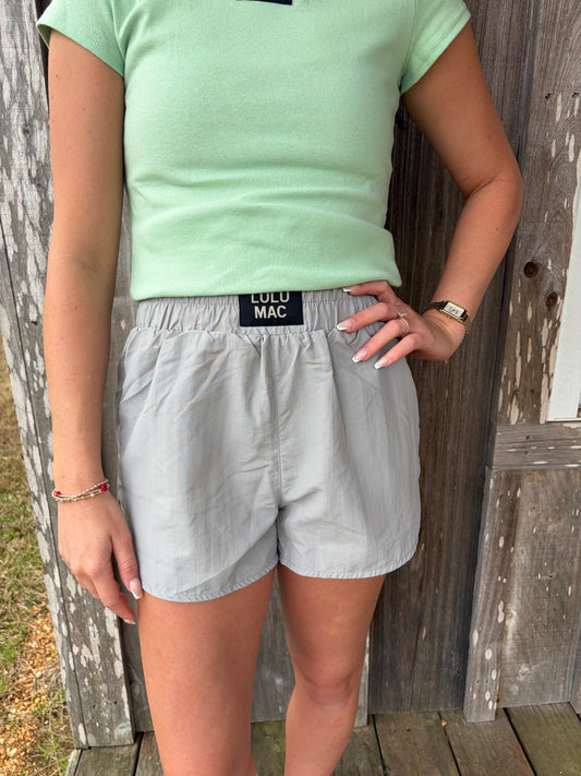 Lulu Mac White DD Athletic Shorts Girlie Girl Originals