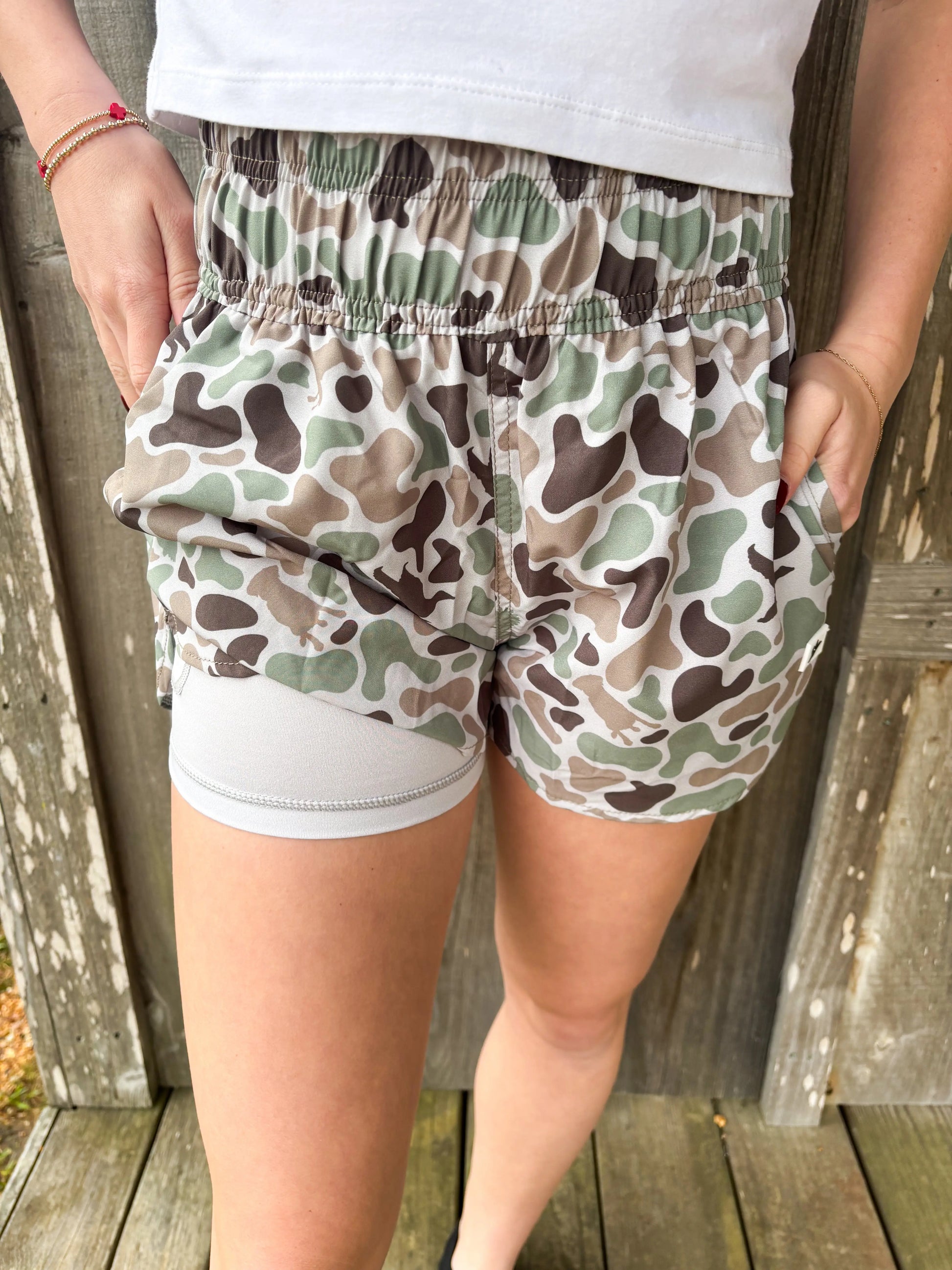 Womens 2.5"  Diyala Camo Athletic Short COMBAT WATERFOWL