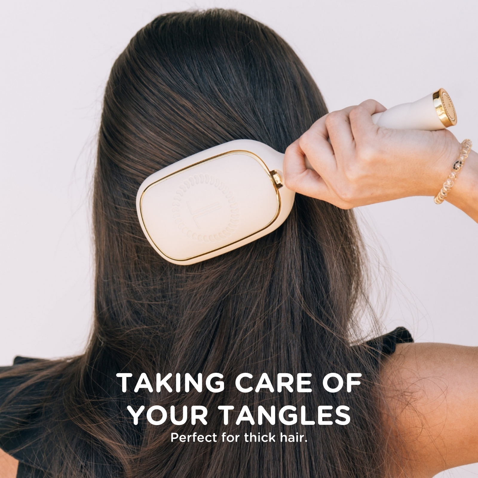 TELETIES - Detangler Hair Brush for Thick Hair - Tan TELETIES