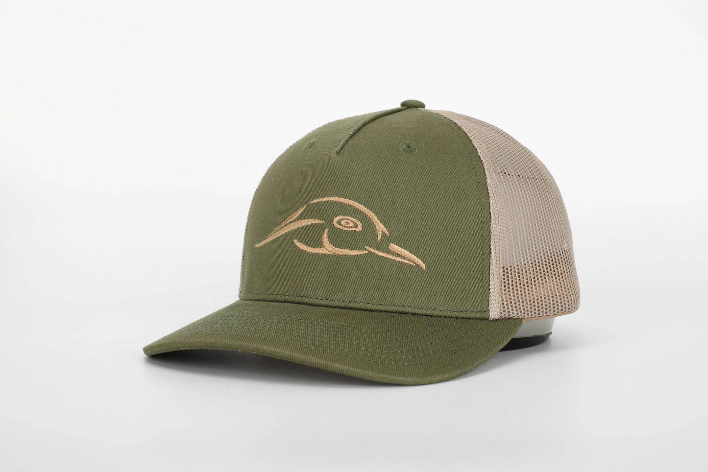 American Flyway Waterfowl - Army Olive - Khaki Mesh Back Five Panel American Flyway Waterfowl