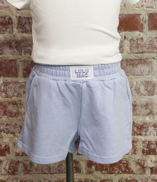 Lulu Mac Kids Light Blue Terry Cloth Shorts Girlie Girl Originals