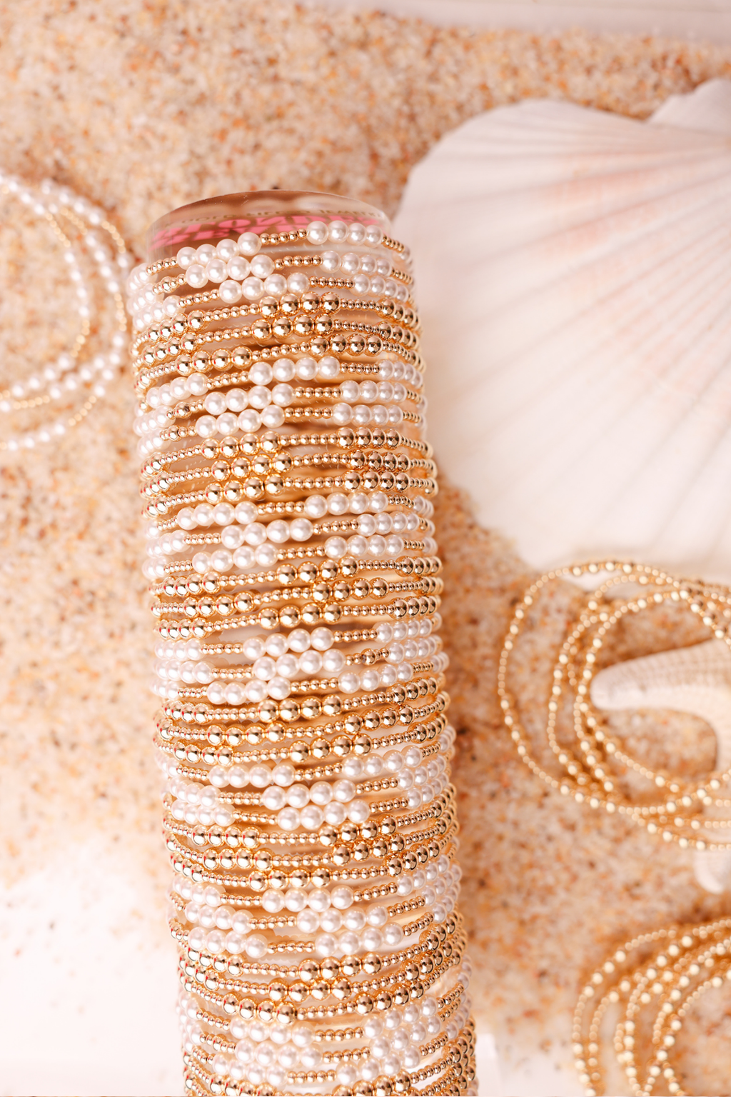 Beaded Blondes - Scottie Bracelet in Gold: Petite 6.25 Inch Beaded Blondes