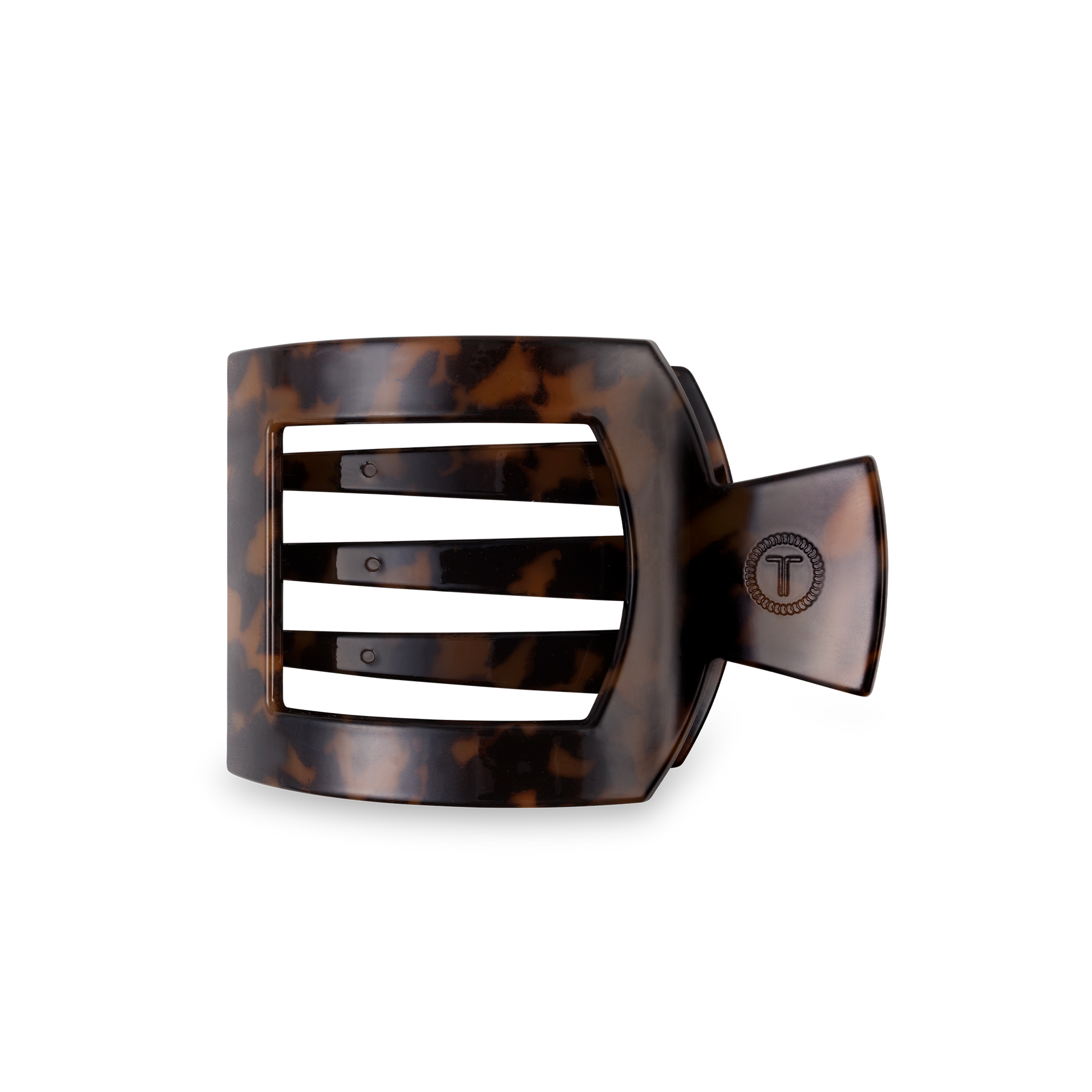 TELETIES - Square Flat Hair Clip | Med. | Tortoise TELETIES