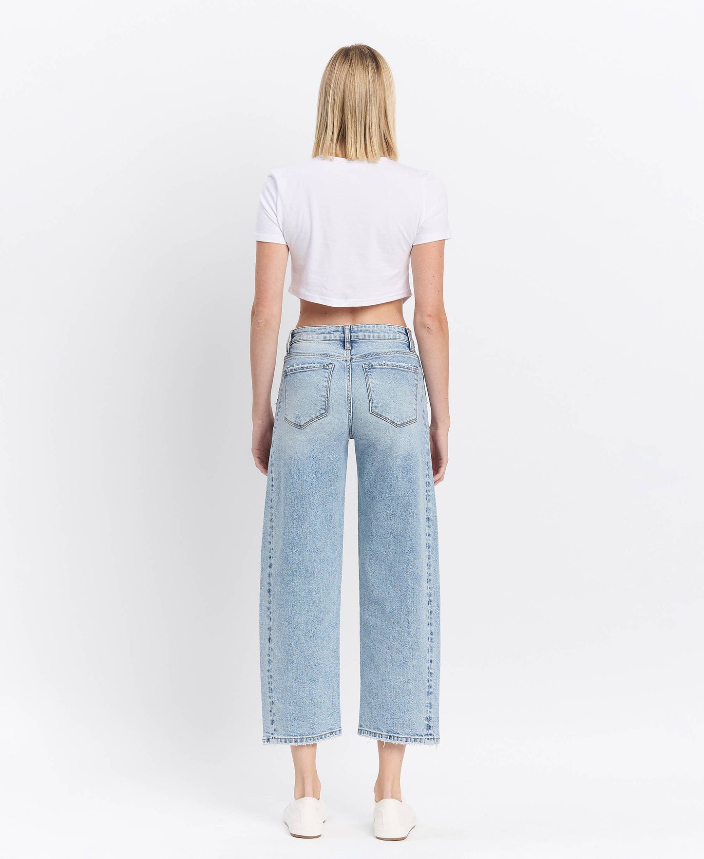 Lovervet by VERVET - HIGH RISE TWIST BARREL JEANS LV1502: PAPER TRAILS / 32 Lovervet by VERVET