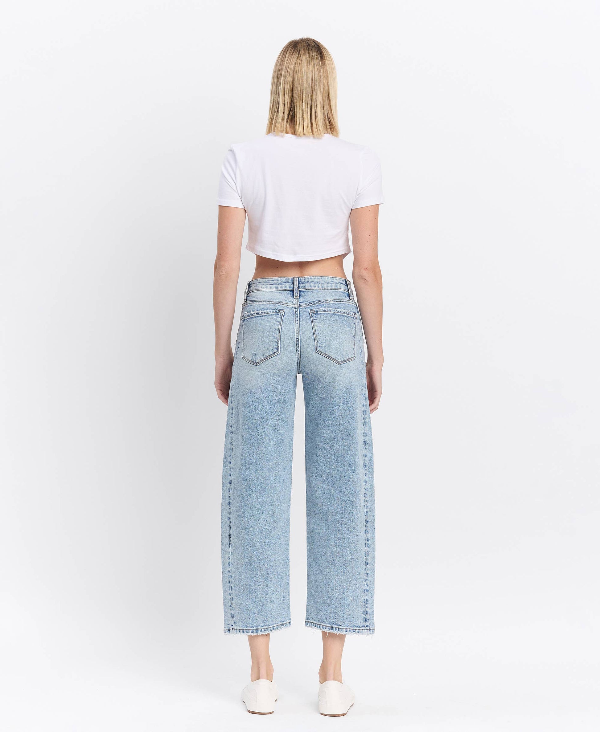 Lovervet by VERVET - HIGH RISE TWIST BARREL JEANS LV1502: PAPER TRAILS / 32 Lovervet by VERVET