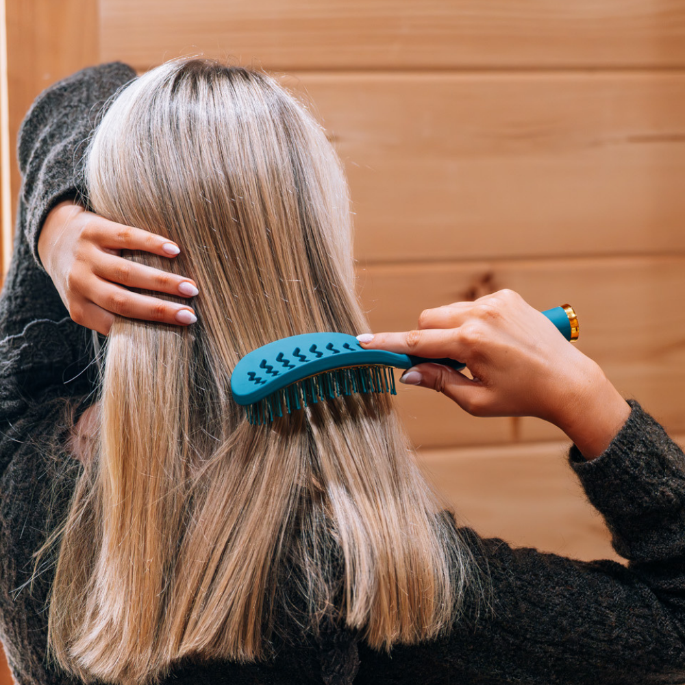 TELETIES - Vented Hair Brush - Teal With It TELETIES