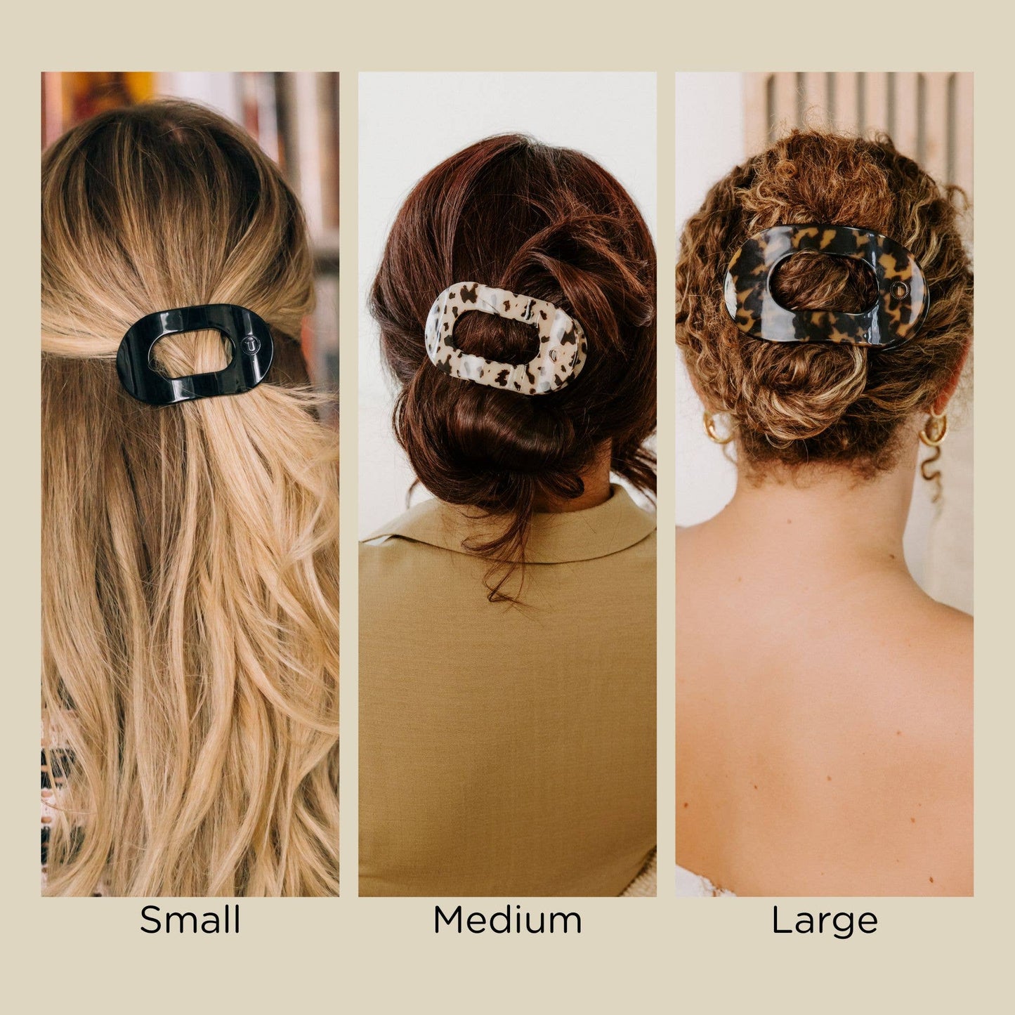 TELETIES - Round Flat Hair Clip | Large | Tortoise TELETIES