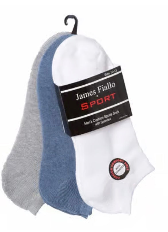 James Fiallo Sports Athletic Cushion Low Cut Men’s Three Pack Isadora, Tipi toe, & James Fiallo