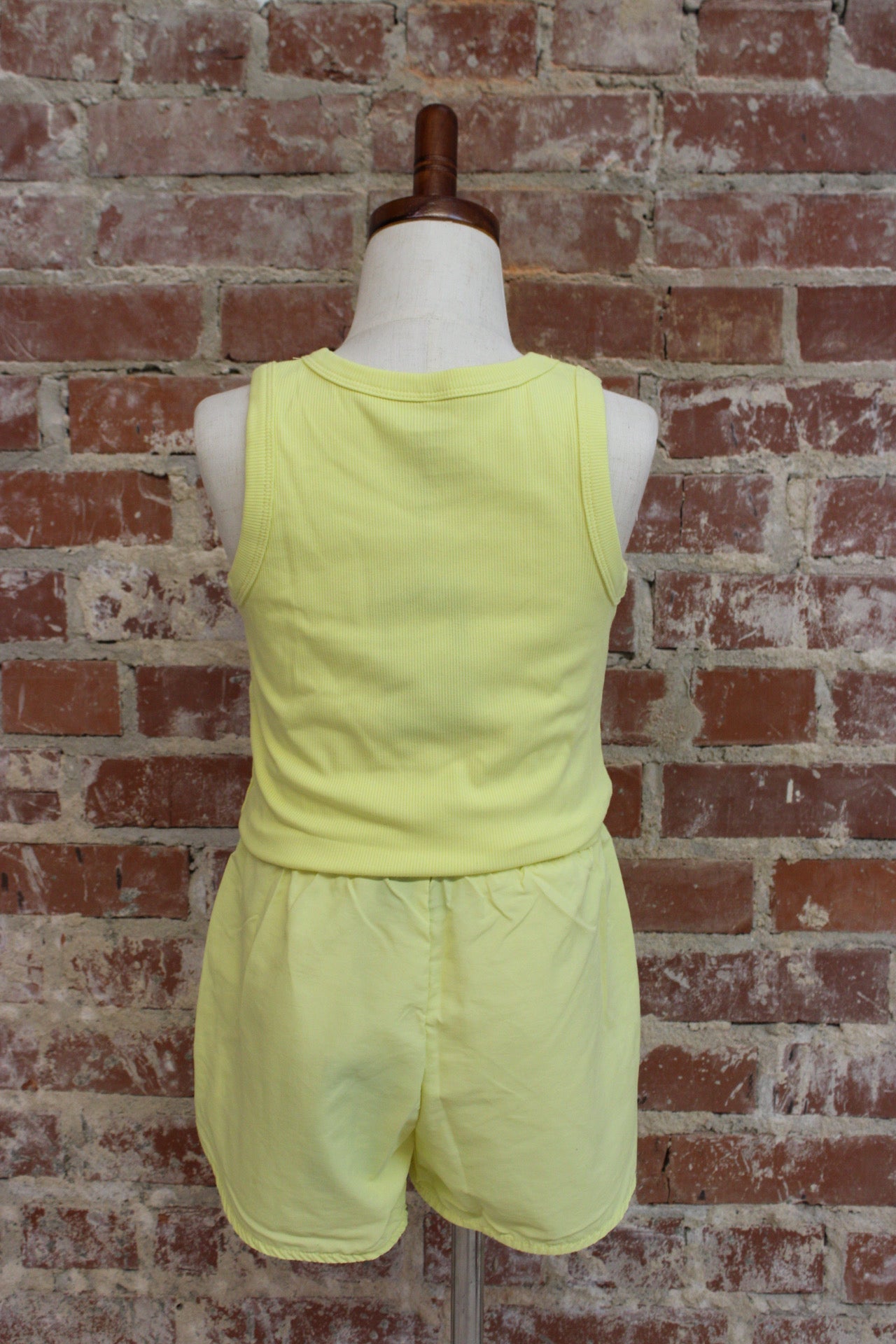 Lulu Mac Youth 1000 Neon Yellow Athletic Shorts Girlie Girl Originals