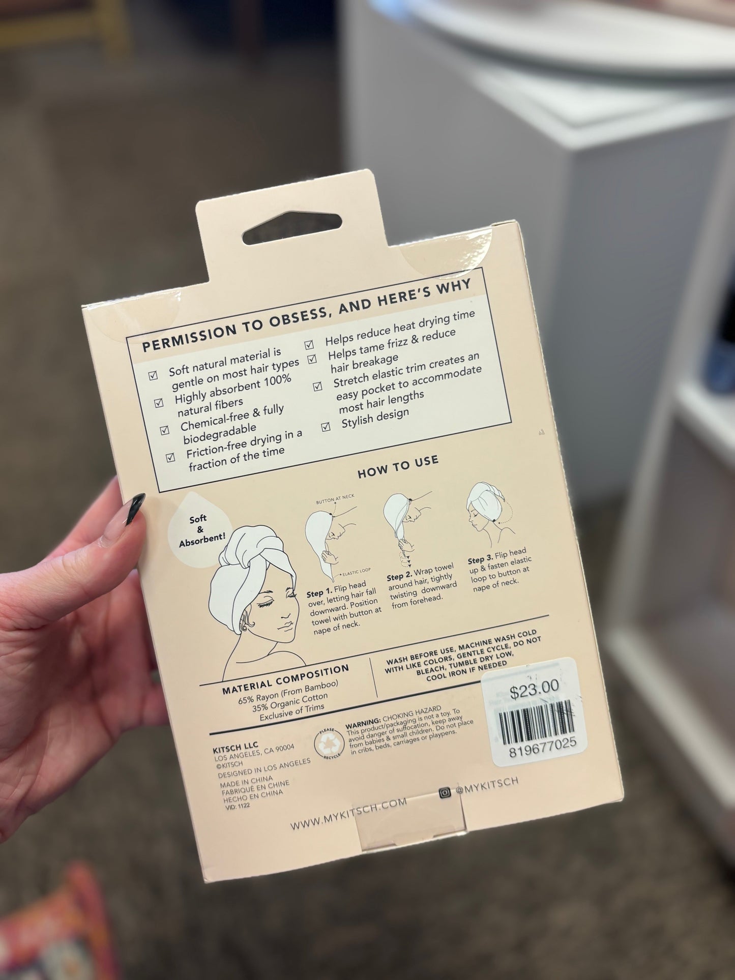 Ivory Quick Dry Hair Towel KITSCH