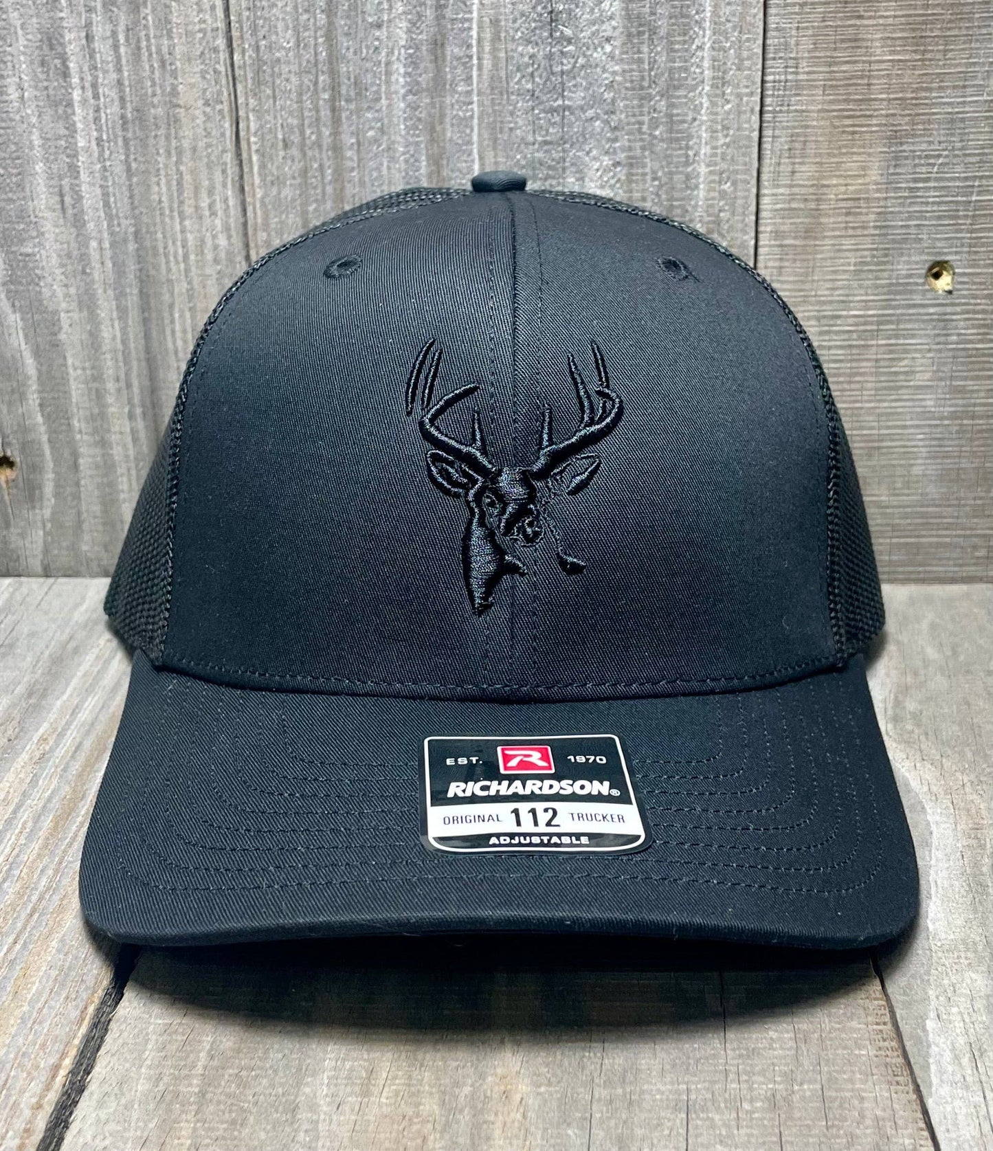 American Flyway Waterfowl - "The Ghost Buck" Black with Black 3D Logo and Black Mesh American Flyway Waterfowl