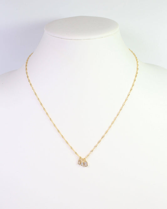 Caroline Hill - Omaha Multi CZ Pendant Necklace WR Gold: Default Caroline Hill