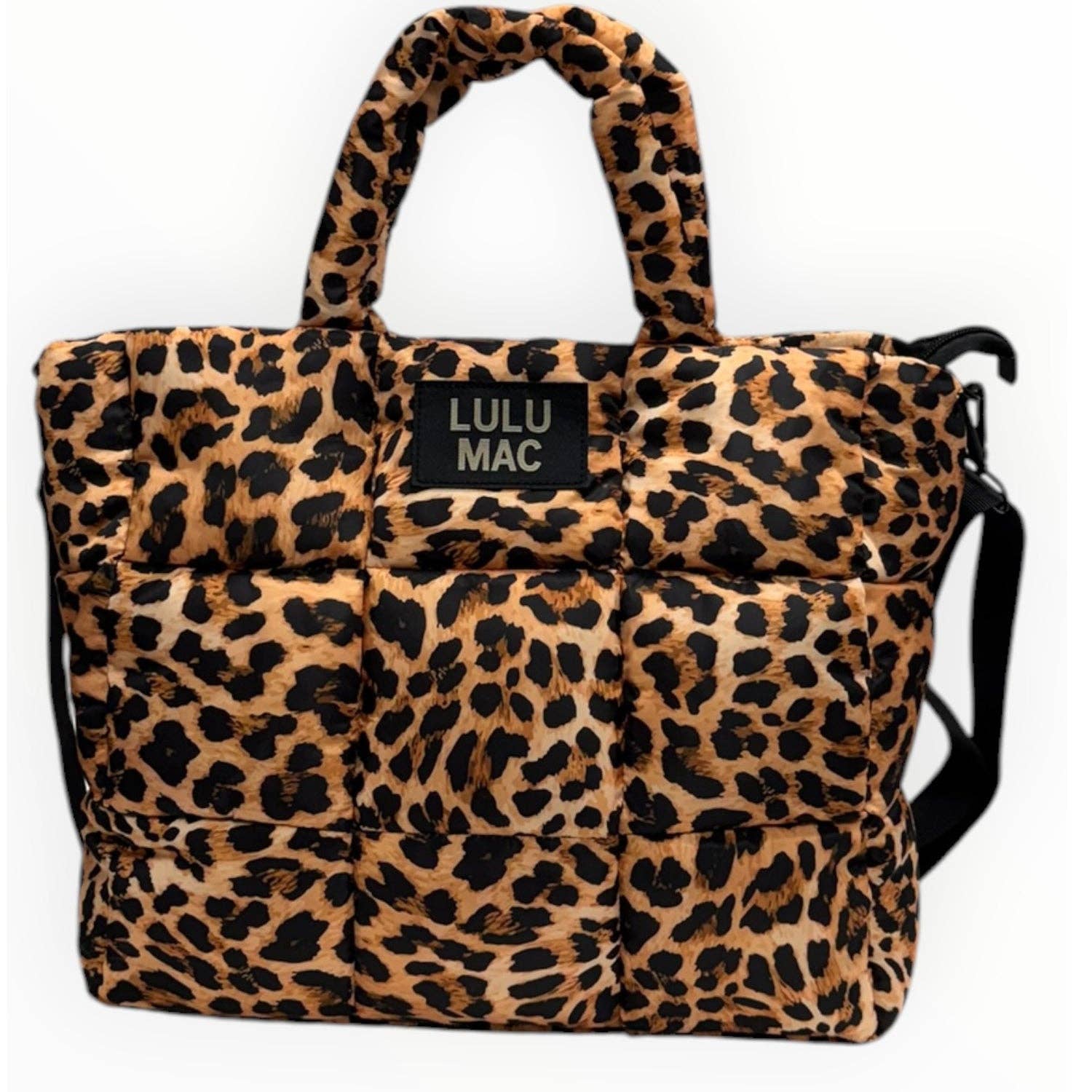 Girlie Girl Originals - MP-8273 Large Puffer Handbag-Leopard Girlie Girl Originals