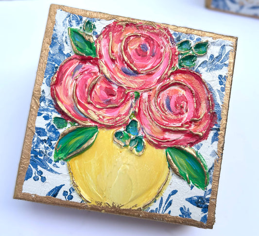 Coddiwomple - Chinoiserie Floral block |  botanicals blue white bridal tea Coddiwomple