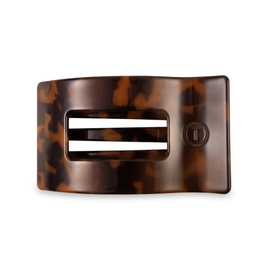 TELETIES - Tortoise | Medium | Flat Rectangle Hair Clip TELETIES