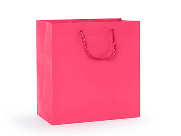 Nashville Wraps - Matte Paper Cord Handle Gift Bags: Navy Matte / 10 Pack / Cub 8x4x10" Nashville Wraps