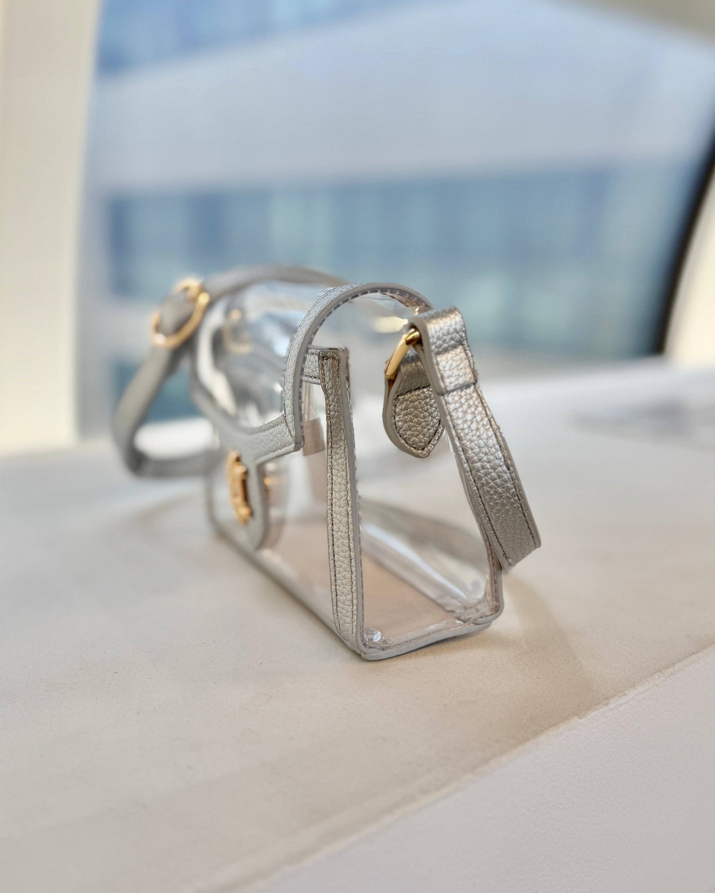 Caroline Hill - Anna Clear Bag Silver: Default Caroline Hill