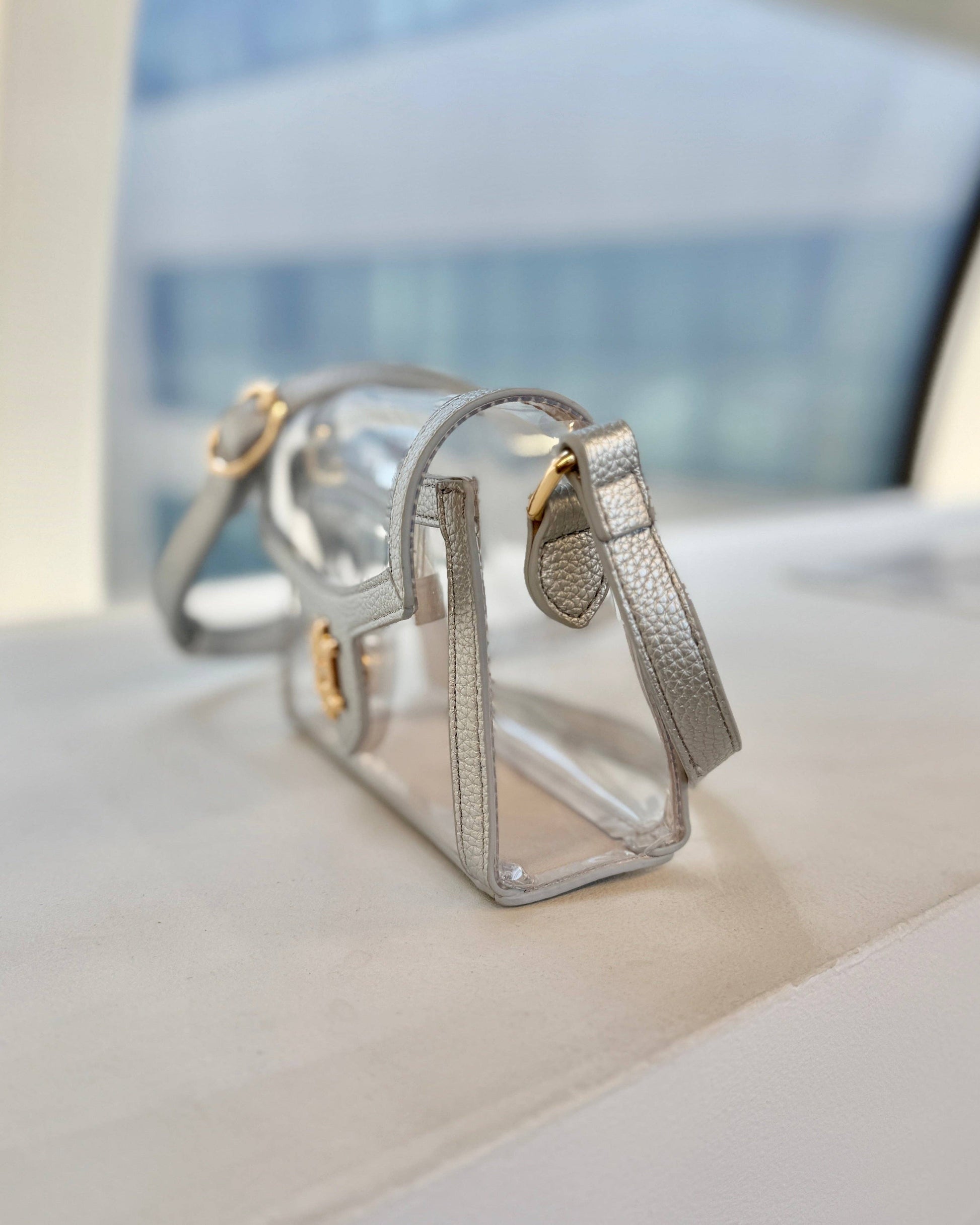 Caroline Hill - Anna Clear Bag Silver: Default Caroline Hill