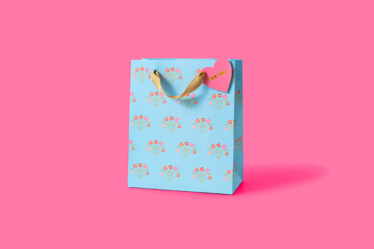 Taylor Elliott Designs - *ON SALE* Gift Bags - Blue w/ Bouquets - Assorted Sizes: Large Taylor Elliott Designs
